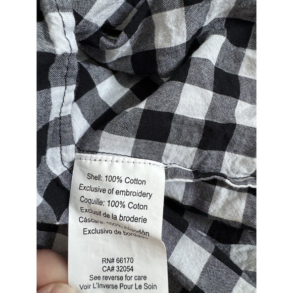 Pankaj Nidhi Anthropologie Boho Gingham Floral Top Peplum Size Small Embroidered - Picture 9 of 9